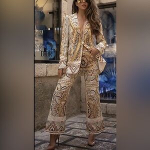 Zara Printed Linen co-ord set “Blogger Fav”